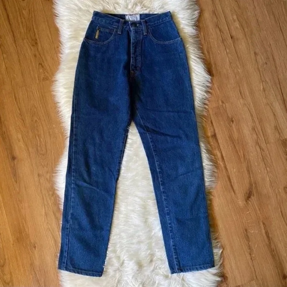 Vintage Armani Jeans Women's Size 26 High Waisted Mom Denim Blue Jeans